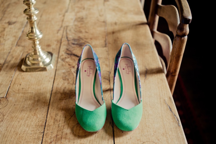 {green wedding shoes}